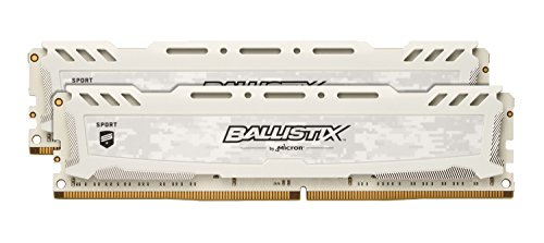 Product Cover Ballistix Sport LT 8GB Kit (4GBx2) DDR4 2666 MT/s (PC4-21300) SR x8 DIMM 288-Pin - BLS2K4G4D26BFSC (White)