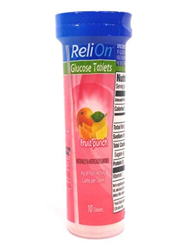 Product Cover ReliOn Glucose Fruit Punch, 10 Tablets, On-The-Go Tube.
