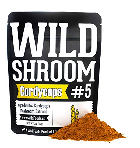Product Cover Cordyceps Mushroom Extract Powder 10:1 by Wild Foods | Cultivated Mycelium, Triple Hot Water Extract Adaptogenic Nootropic Herb for Focus, Memory and Health (2 Ounce)
