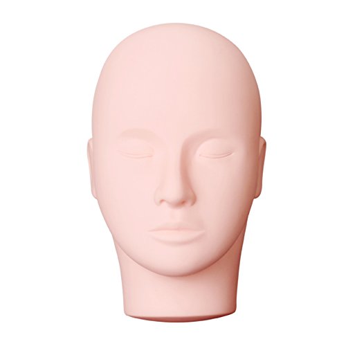 Product Cover Yephets Pro Training Mannequin Flat Head Practice Make Up Eye Lashes Eyelash Extensions,Practice Training Head Manikin Cosmetology Mannequin Doll Face Head