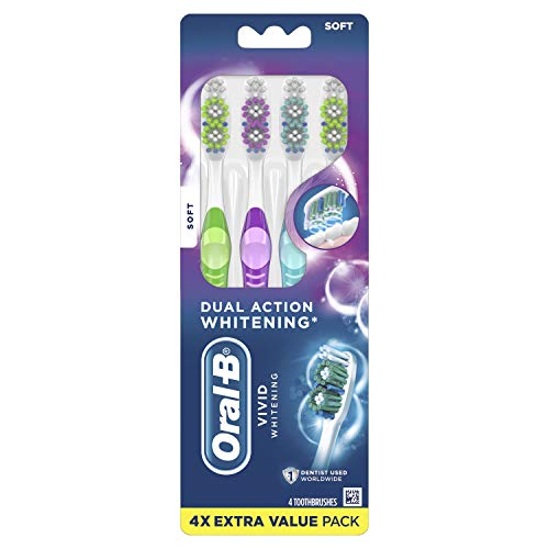 Product Cover Oral-B 35 Soft Bristles 3D Vivid Toothbrush, White, 4 Count