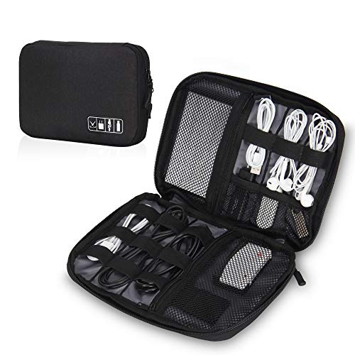 Product Cover Hynes Eagle Travel Universal Cable Organizer Electronics Accessories Cases for Various USB, Phone, Charger and Cable, Black