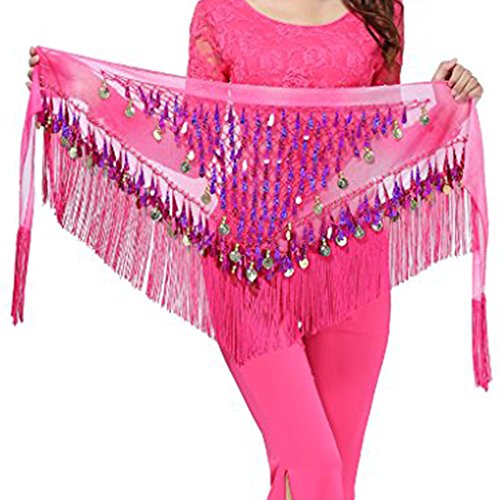 Product Cover MUNAFIE Belly Dancing Belt Colorful Waist Belly Dance Hip Scarf Belt Triangle Skirt