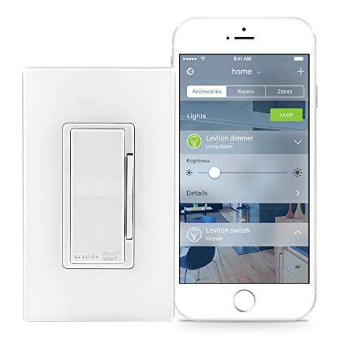 Product Cover Leviton DH6HD-1BZ 600W Decora Smart Dimmer, Works with Apple HomeKit