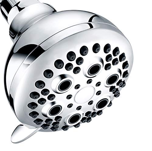 Product Cover Wassern Wassern Shower Head, High Pressure Flow Save 30% Water Intake Air Wall Mount Massage Rainfall Powerful Rain Spray 3.5inch 74 Jets 5 Setting Adjustable Swivel Joint Chrome