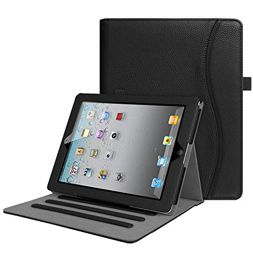Product Cover Fintie iPad 2/3/4 Case [Corner Protection] - [Multi-Angle Viewing] Folio Smart Stand Cover with Pocket, Auto Sleep/Wake for Apple iPad 2, iPad 3 & iPad 4th Gen with Retina Display, Black