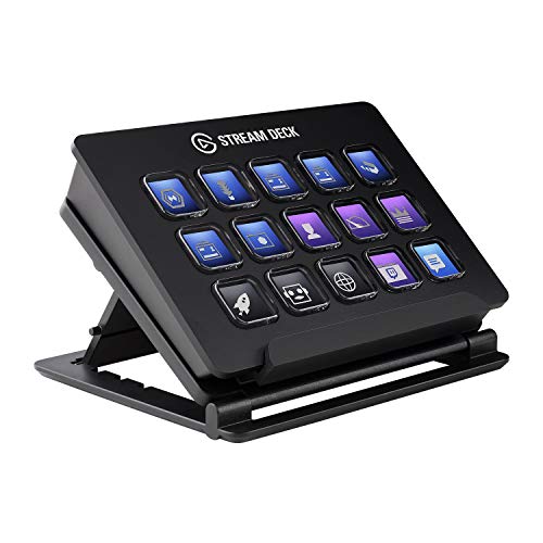 Product Cover Elgato Stream Deck - Live Content Creation Controller with 15 Customizable LCD Keys, Adjustable Stand, for Windows 10 and macOS 10.11 or later