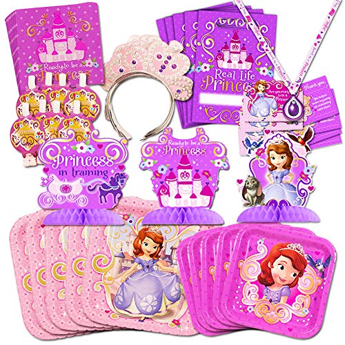 Product Cover Disney Sofia the First Party Supplies Value Set-- Birthday Party Plates, Cups, Napkins and More!