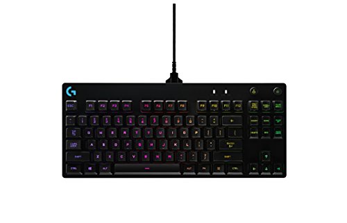 Product Cover Logitech G Pro Mechanical Gaming Keyboard, 16.8 Million Colors RGB Backlit Keys, Ultra Portable Design, Detachable Micro USB Cable