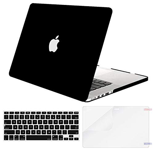 Product Cover Mosiso Plastic Hard Case with Keyboard Cover with Screen Protector Only for MacBook Pro 13 Inch with Retina Display No CD-ROM (A1502/A1425, Version 2015/2014/2013/end 2012), Black