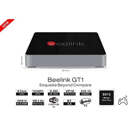 Product Cover Beelink GT1 Mini Android 8.1 TV Box 4GB RAM 64GB ROM with S905X2 Quad-core ARM Cortex-A53 3D Video Player with Voice Remote Control,1000Mbps LAN Dual-Band WiFi 4K TV Box