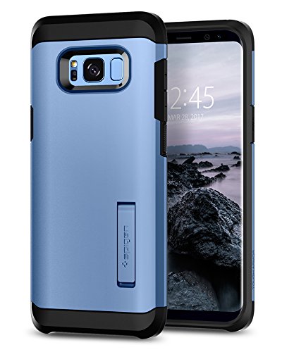 Product Cover Spigen Tough Armor with Extreme Shockproof Protection and Integrated Kickstand Designed for Galaxy S8 Plus Case Cover (2018) - Blue Coral