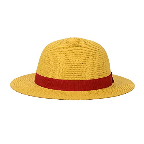 Product Cover Straw Hat Performance Animation Cosplay Accessories Hat Summer Sun Hat Yellow