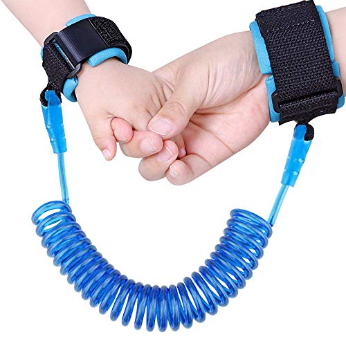 Product Cover JINSEY Baby Child Anti Lost Wrist Link Safety Harness Strap Rope Leash Walking Hand Belt Band Wristband for Toddlers, Kids (2.5m Blue)