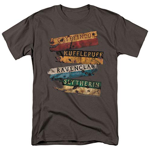 Product Cover Popfunk Harry Potter Hogwarts Houses Distressed T Shirt & Stickers
