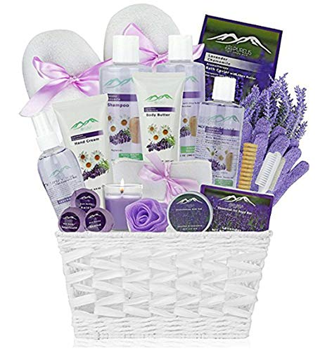 Product Cover Premium Deluxe Bath & Body Gift Basket. Ultimate Large Spa Basket! #1 Spa Gift Baskets for Women (Lavender Chamomile)