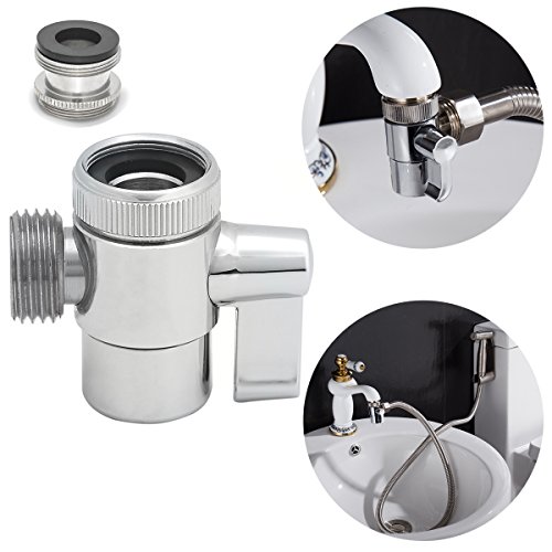 Product Cover CIENCIA Brass Sink Faucet Diverter Valve to Sink Hose Sprayer,Faucet Splitter for Kitchen,Sink Faucet Replacement Part M22 x M24,SBA021