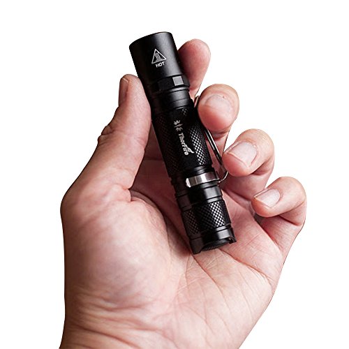 Product Cover ThorFire Mini Flashlight, 500 Lumen Professional EDC Light with Strobe, Compact TG06S Powered by AA or 14500 Battery (Not Included)