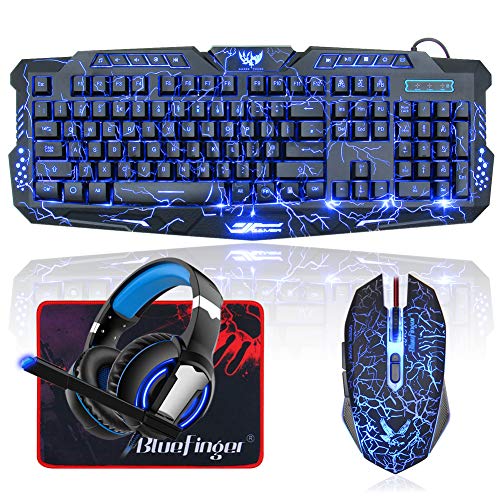 Product Cover BlueFinger LED Gaming Over-Ear Headset Headphone