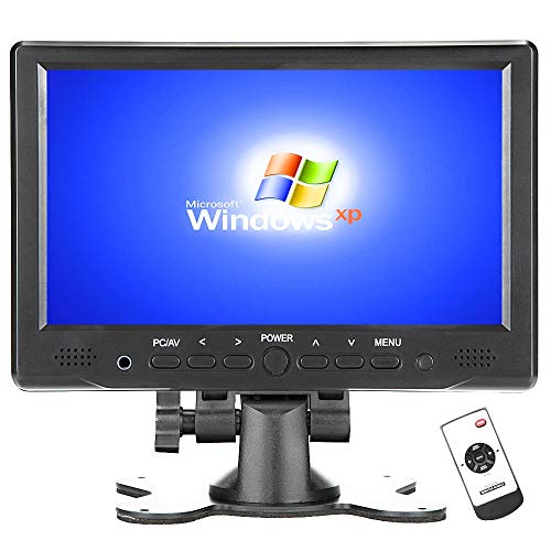 Product Cover Loncevon- 7 inch Small Portable HDMI VGA HD LCD Computer Monitor for PC Laptop; Raspberry pi 3 Display Screen Monitor ; Security Video Monitor- IPS 1024x600 -Build in Speakers and Headphone Jack