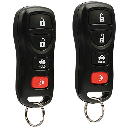 Product Cover USARemote n-u15-4btn Key Fob Keyless Entry Remote Fits Nissan Altima Maxima 350Z Armada Quest Sentra, Infiniti EX35 FX35 FX45 G35 I35 Q45 QX56 (KBRASTU15), Set of 2