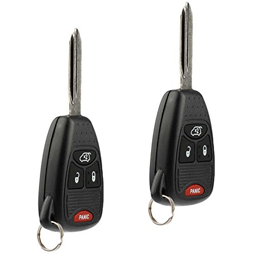 Product Cover Car Key Fob Keyless Entry Remote fits Chrysler 200 300 300c PT Cruiser Sebring/Dodge Avenger Charger/Jeep Commander Grand Cherokee Liberty (OHT692427AA), Set of 2