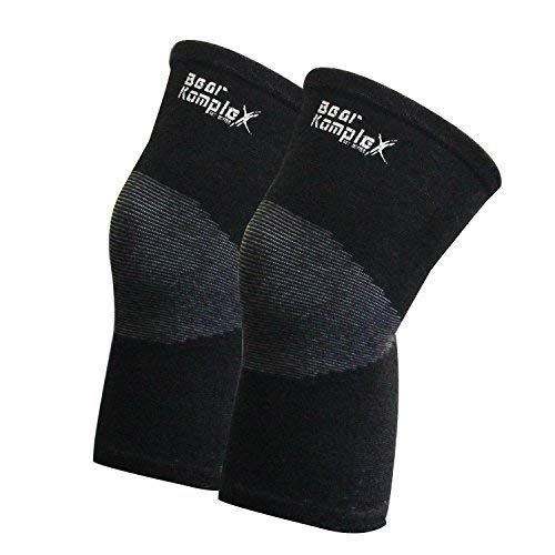 Product Cover Bear KompleX Compression LITE Neoprene Knee Sleeves, Support for Workouts & Running. Sold in Pairs-Crossfit Training, Weightlifting, Wrestling, Squats & Gym Use 4mm Thick, Options for Both Men & Women