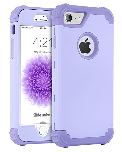 Product Cover iPhone 6S Case, iPhone 6 Case, BENTOBEN 3 in 1 Slim Hybrid Hard PC Soft Silicone Rugged Rubber Bumper Heavy Duty Shockproof Full Body Protective Phone Cases Cover for iPhone 6/6S (4.7 inch) Purple