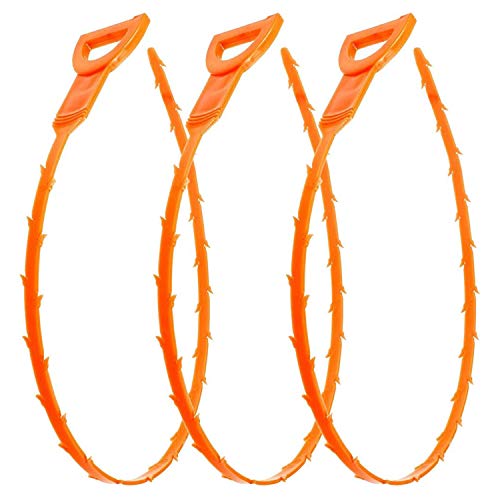 Product Cover Vastar 3 Pack 23.6 Inch Drain Snake Hair Drain Clog Remover Cleaning Tool