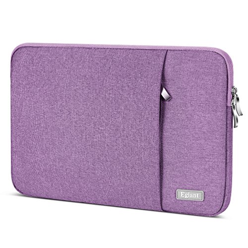 Product Cover Laptop Sleeve 15.6 Inch,Egiant Water-Repellent Protective Fabric Notebook Bag Case Compatible F555LA MB168B,Aspire E15, Chromebook 15,Inspiron 15.6, 15.6 Inch Pavilion,Computer Carrying Case,Purple
