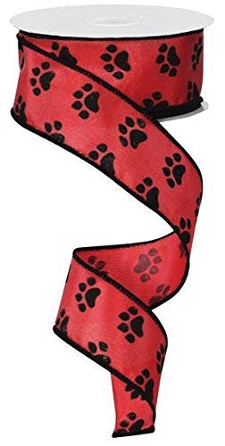 Product Cover Red Satin with Black Paw Prints 1.5