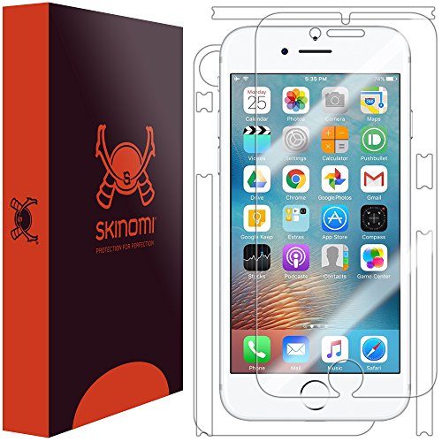 Product Cover Skinomi Full Body Skin Protector Compatible with iPhone 8 (Screen Protector + Back Cover) TechSkin Full Coverage Clear HD Film