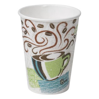 Product Cover Dixie PerfecTouch Insulated Hot or Cold Cups - 100% Foam Free - Coffee Haze Design, 20 oz. (100 ct.)