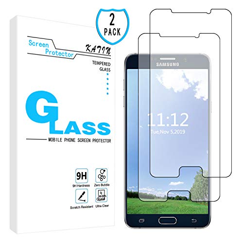 Product Cover KATIN Galaxy Note 5 Screen Protector - [2-Pack] for Samsung Galaxy Note 5 Tempered Glass Bubble Free, 9H Hardness with Lifetime Replacement Warranty