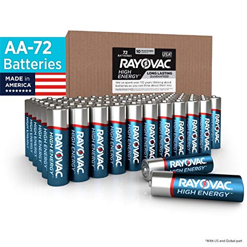 Product Cover Rayovac AA Batteries, Alkaline Double A Batteries (72 Battery Count)