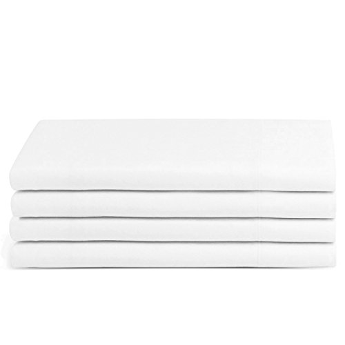 Product Cover Beckham Hotel Collection Luxury Pillow Case (4 Pack) - Soft-Brushed Microfiber, Hypoallergenic, and Wrinkle Resistant - Standard/Queen - White