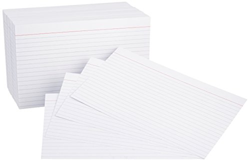 Product Cover AmazonBasics 5 x 8-Inch Ruled Lined White Index Note Cards, 500-Count