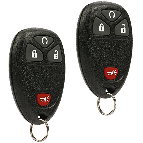Product Cover Car Key Fob Keyless Entry Remote fits Chevy Silverado Traverse Equinox Avalanche / GMC Sierra / Pontiac Torrent / Saturn Outlook Vue (OUC60270, OUC60221), Set of 2