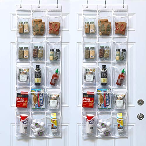 Product Cover 2 Pack - SimpleHouseware Crystal Clear Over The Door Hanging Pantry Organizer (52