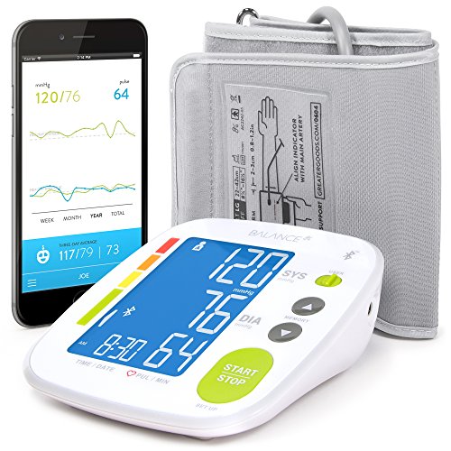 Product Cover Greater Goods Bluetooth Blood Pressure Monitor Cuff, Smartphone Connected Health Monitoring for Home Use