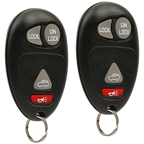 Product Cover Key Fob Keyless Entry Remote fits Buick Century Regal Rendezvous / Oldsmobile Intrigue / Pontiac Aztek Grand Prix 2001 2002 2003 2004 2005 2006 2007 (L2C0007T), Set of 2