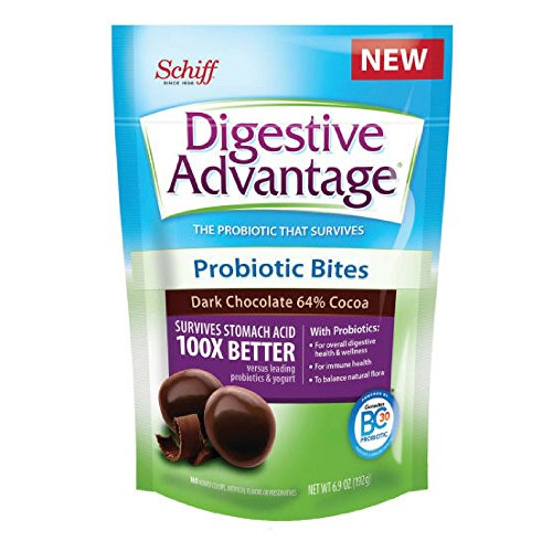 Product Cover Digestive Support Probiotic Chocolate - Dark Chocolate Bites 6.8 oz, No added colors, artificial flavors or preservatives, Non GMO