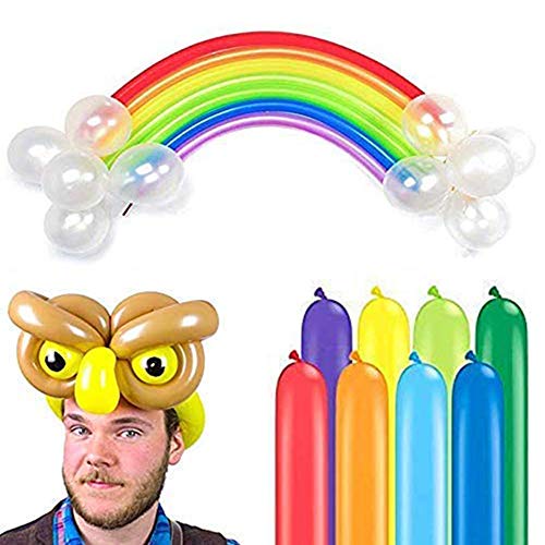 Product Cover Koogel 400PCS 260Q Twisting Animal Balloons Assorted Color Thickening Latex Twisting Modeling Long Magic Balloons for Animal Shape Weddings, Birthdays Clowns, Xmas Presents