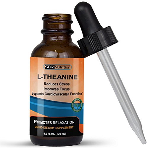 Product Cover MAX Absorption Liquid L-Theanine Drops | All Natural, Vegan, Alcohol Free, Non-GMO | for Stress Relief, Relaxation, Focus Without Drowsiness | Synergistic with Coffee or Caffeine