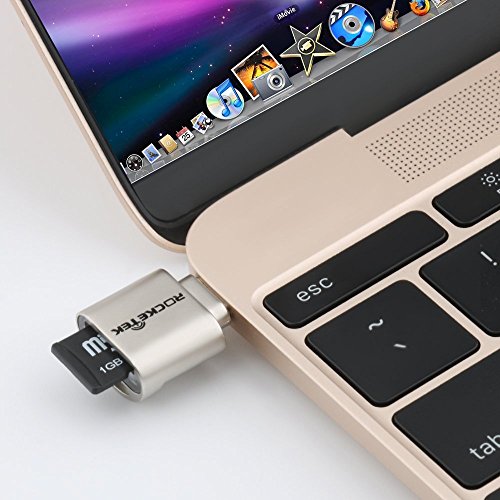 Product Cover Rocketek USB C Portable Card Reader for Micro SD Cards, Micro SD to Type C USB Adapter for TF Card/Micro SD/Micro SDXC/Micro SDHC Card, Compatible with MacBook Air, Galaxy S10 & Other Type C Devices