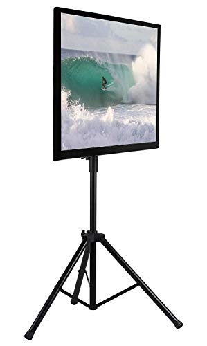 Product Cover Mount-It! TV Tripod Stand | Portable TV Stand for 32-70 Inch Flat Screen Displays, Height Adjustable Pole Supports 77 Lbs, Up to VESA 600x400