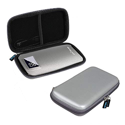 Product Cover Anleo Hard EVA Travel Case for POWERADD Pilot 4GS 12000mAh / Uni-Yeap 11000mAh External Battery Charger Power Bank Color: Silver