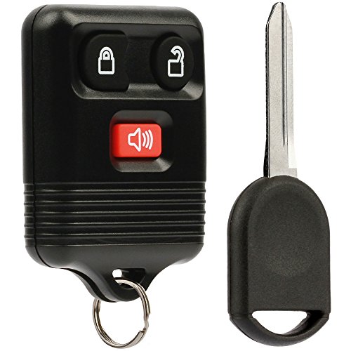 Product Cover Car Key Fob Keyless Entry Remote fits Ford, Lincoln, Mercury, Mazda with Ignition Key (CWTWB1U331 GQ43VT11T CWTWB1U345 3-btn)