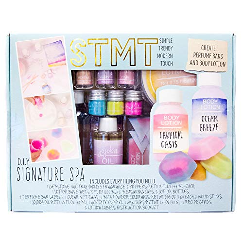 Product Cover STMT DIY Signature Spa Kit by Horizon Group USA, Create 4 Personalized Perfume Bars & 2 Bottles of Lotion. Lavender, Rose & Vanilla Scents Included, Multicolored