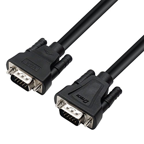 Product Cover DTECH 3 Feet SVGA VGA Computer Monitor Cable Male to Male Supports 1080p High Resolution (1 Meter, Black)